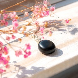BLACK JASPER keychain black jasper crystal, healing crystal black jaspe