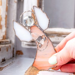 vitraž, vitraž angel, vitraž angel varuh, vitraž izdelek, ročno delo, angel iz vitraža