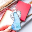 STAINED GLASS ANGEL light blue