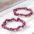 ruby bracelet chips, ruby ​​crystals, stone of passion ruby ​​jewelry ruby ​​cheap jewelry