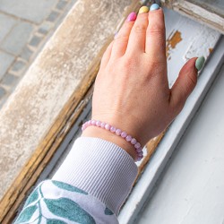 KUNZITE bracelet 6mm kunzite crystal, kunzite jewellery