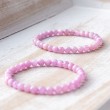 KUNZITE bracelet 6mm kunzite crystal, kunzite jewellery