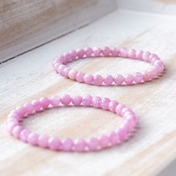 KUNZITE bracelet 6mm kunzite crystal, kunzite jewellery