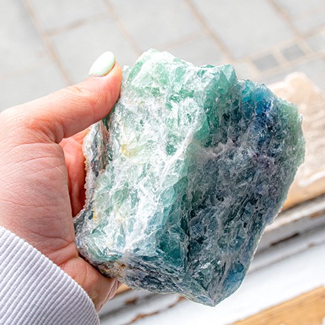 RAINBOW FLUORITE raw natural bigger piece