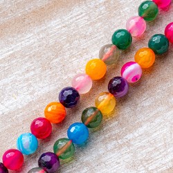 AHAT večbarvni perle ahat perle, perle iz kristalov, kristalne perle ahat,