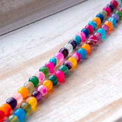 AHAT večbarvni perle ahat perle, perle iz kristalov, kristalne perle ahat,