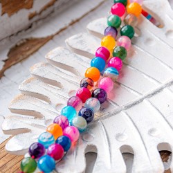 AHAT večbarvni perle ahat perle, perle iz kristalov, kristalne perle ahat,