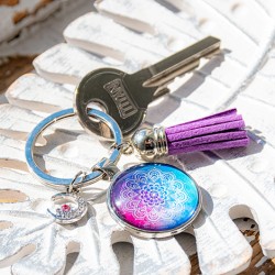 mandala, mandala obesek za ključe, energijski nakit, trgovina s kristali, sova, hitra dostava, mandala za sprostitev