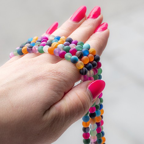 COLOUR AGATE pearls 6mm agate crystal agate gemstone