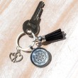 MANDALA keychain grey hearts, mandala, mandala keychain, handmade, handmade mandala
