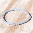 BLUE CHALCEDONY set falset bracelet and pendant silver, blue chalcedony jewellery, blue chalcedony