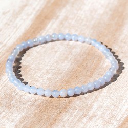 komplet iz kristala, nakit iz kristalov, kristalni nakit, MODRI KALCEDON KOMPLET zapestnica in obesek srebro