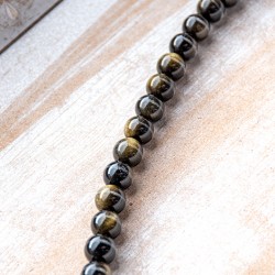 zlati obsidian, zlati obsidian perle 8mm, obsidian perle, zlati obsidian perle za ustvarjanje