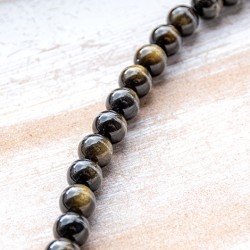 golden obsidian, golden obsidian pearls 8mm, obsidian pearls, obsidian pearls for diy