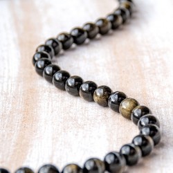 golden obsidian, golden obsidian pearls 8mm, obsidian pearls, obsidian pearls for diy