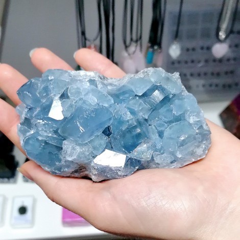celestine, celestin crystal, celestine cluster, crystal cluster, crystals for throat chakra, CELESTIN cluster A 400 - 500g