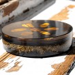 orgonite plate, orgonite, tiger's eye orgonite, handmade orgonite