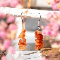 SUN STONE dangling earings, crystal earings, crystal jewelry