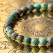 TURQUOISE African bracelet 6 - 7 mm  TURQUOISE crystal TURQUOISE naturale