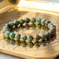 TURQUOISE African bracelet 6 - 7 mm  TURQUOISE crystal TURQUOISE naturale  TURQUOISE jewelry