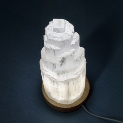 SELENITE PAGODA lamp 40cm, selenite, selenite lamp, selenite tower