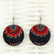 MANDALA Unique handmade jewelry set black red, mandala, mandala jewelry