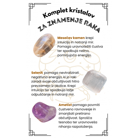 znamenje raka, kristali za znamenje raka, ametist, kristali po horoskopu, mesečev kamen, selenit