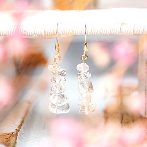 clear quartz earrings, clear quartz jewellery, crystal earrings, crystal jewellery