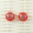 MANDALA Unique handmade jewelry set red, mandala, mandala jewelry