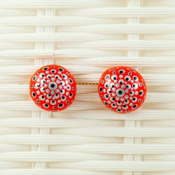 MANDALA Unique handmade jewelry set red, mandala, mandala jewelry