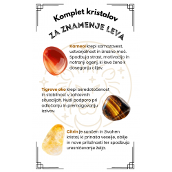 KOMPLET KRISTALOV ZA ZNAMENJE leva, kristali za astrološka znamenja, karneol, tigrovo oko, citrin
