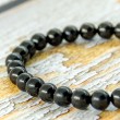 JET STONE bracelet 6 mm, jer crystal, jet, jet jewelry