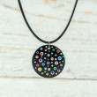 MANDALA Unique handmade jewelry set black multicolor, mandala, mandala jewelry