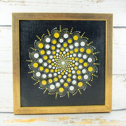 mandala, slika mandala, ročno delo, slika, slika mandala zlata ročno delo