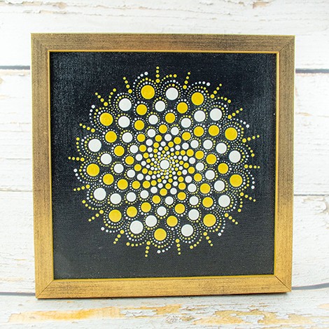 mandala, slika mandala, ročno delo, slika, slika mandala zlata ročno delo