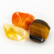 SET OF CRYSTALS for Leo, carnelian, tiger's eye, citrine