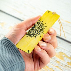 BOOKMARK mandala wood handmade Made in Slowenia