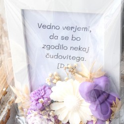 DECORATIVE FRAME with scented candles, handmade, scented candles