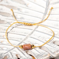 RODONIT Shambala zapestnica na vrvici, rodonit zapestnica, rodonit nakit, rodonit