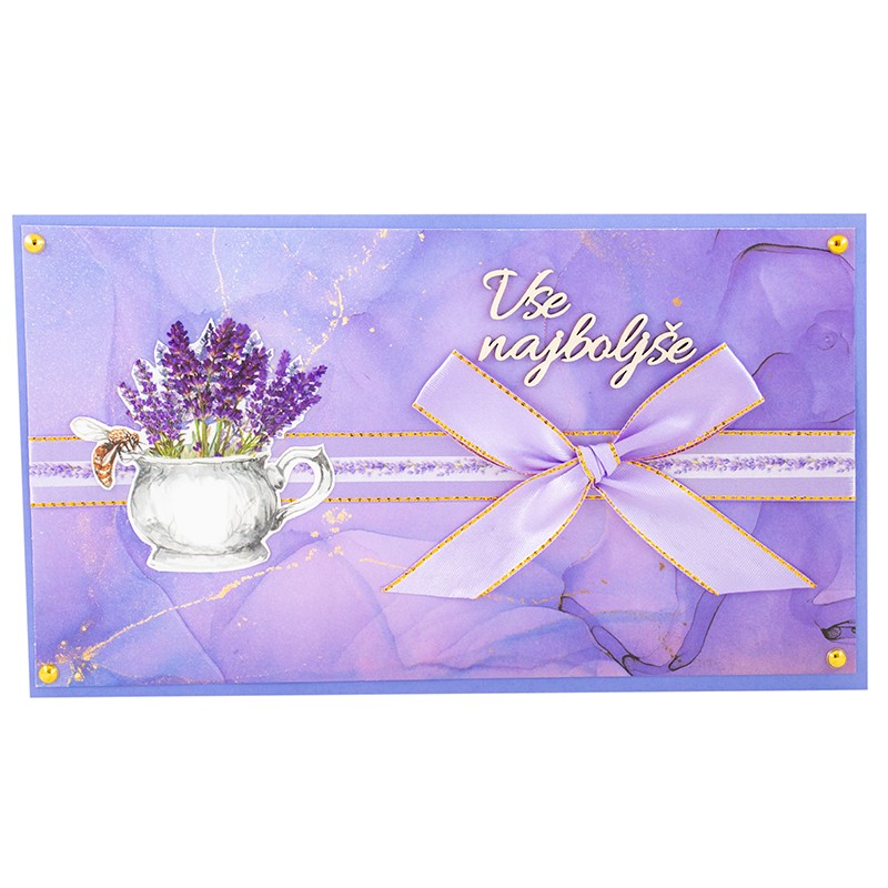 UNIQUE HANDMADE BIRTHDAY CARD lilac, birthday card
