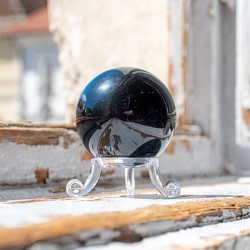OBSIDIAN krogla 5 cm, kristalna krogla, krogla iz kristala, obsidian, obsidian kristal, obsidian krogla