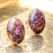 AMETHYST orgonite oval ring,AMETHYST