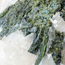Green tourmaline white quartz raw crystal mineral specimen rough gemstone