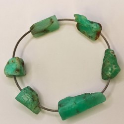 Unique handmade bracelet WHISPER SATIN PULSE, Unique handmade bracelet chrysoprase