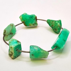 Unique handmade bracelet WHISPER SATIN PULSE, Unique handmade bracelet chrysoprase