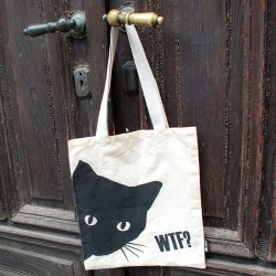 TOTE BAG black cat, canvas bag, shopping bag, cotton bag, tote bag