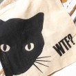 TOTE BAG black cat, canvas bag, shopping bag, cotton bag, tote bag
