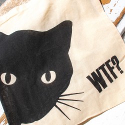 TOTE BAG black cat, canvas bag, shopping bag, cotton bag, tote bag