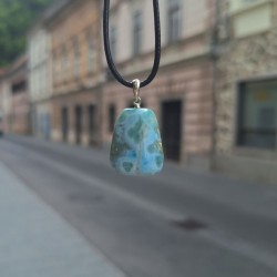 LARIMAR ogrlica (srebrna zanka), larimar ogrlica, larimar obesek, larimar nakit