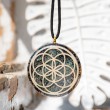 MOSS AGATE BLACK TOURMALINE orgonite necklace seed of life, orgonite, orgonite necklace, orgonite with moss agate